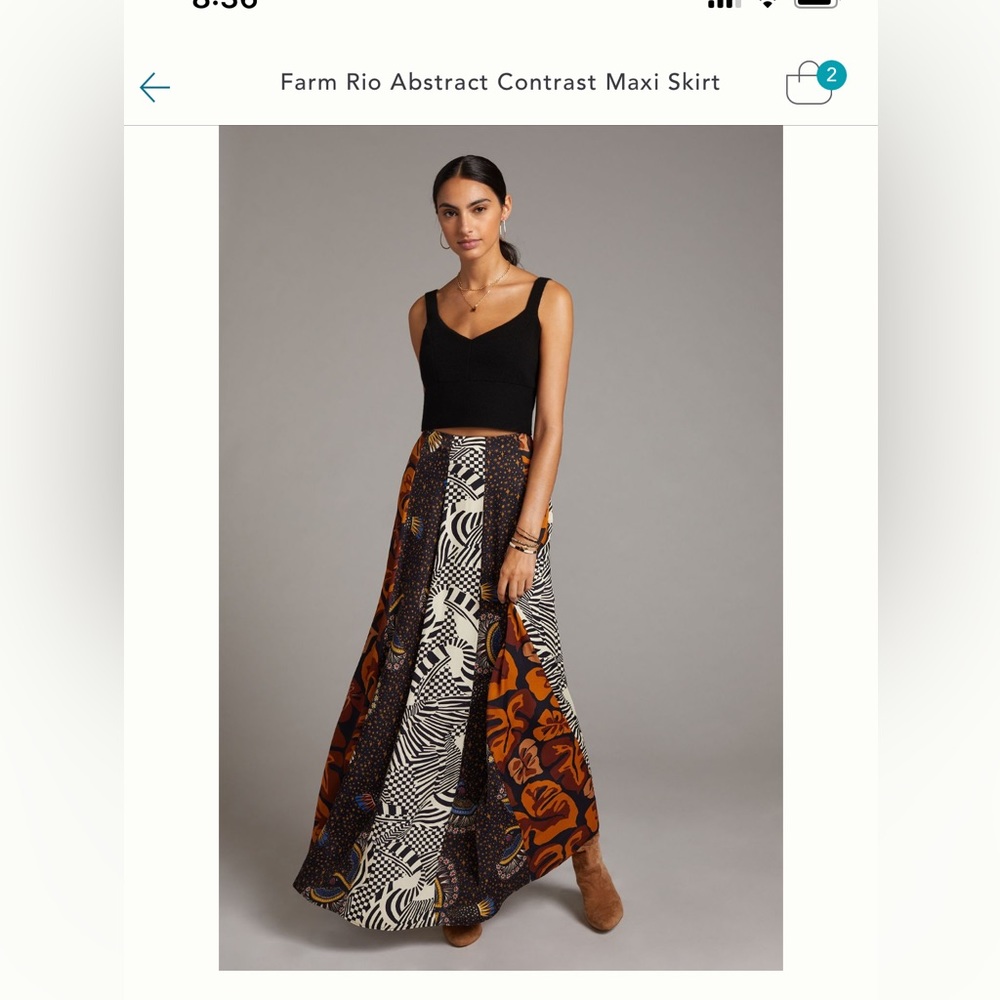 NWT Farm Rio Maxi Skirt size Smalll